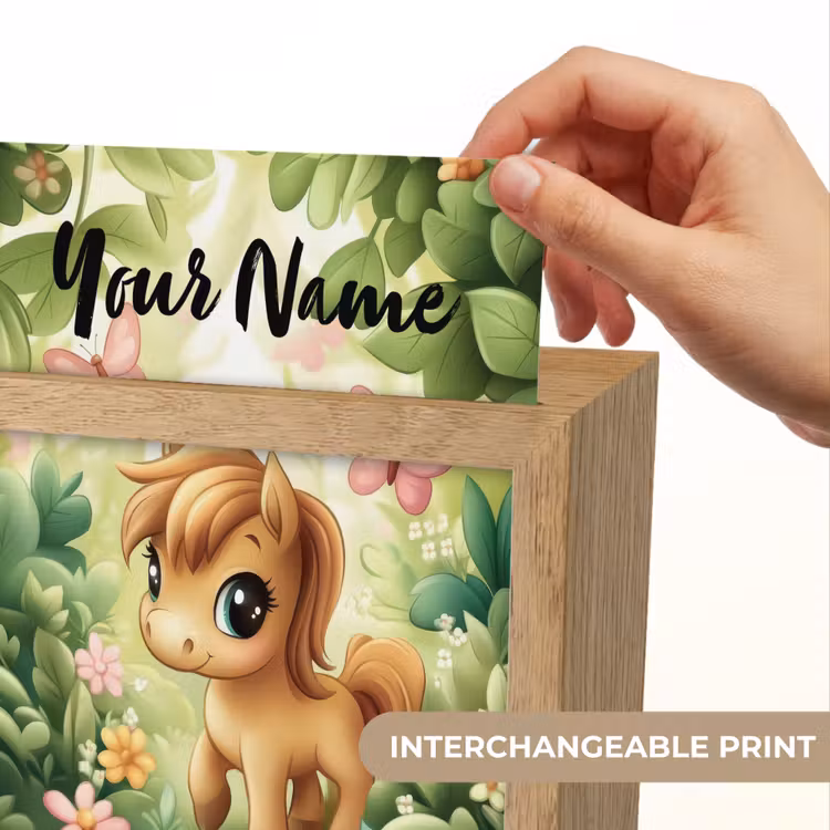 Paard - Bloemen - Vlinders Light Box met kabel (Kinderlampje) klein -USP_websiteprintEN