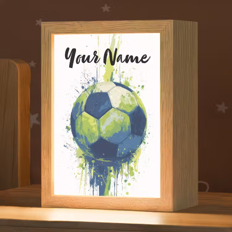Illustratie - Abstract - Voetbal - Verfspatten Light Box met kabel (Kinderlampje) klein -zzz_3d_website