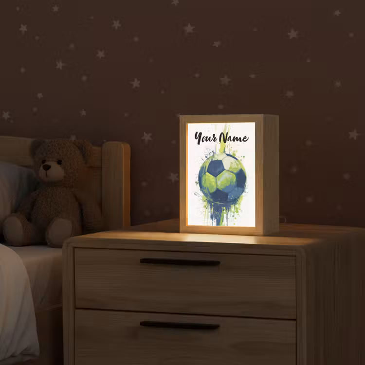 Illustratie - Abstract - Voetbal - Verfspatten Light Box met kabel (Kinderlampje) klein -sfeer1_kind