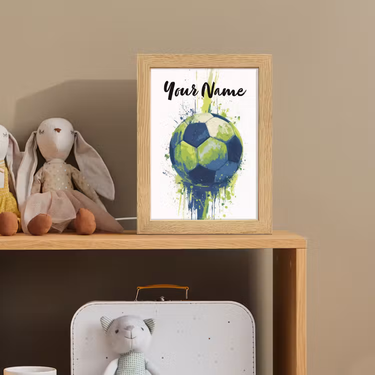 Illustratie - Abstract - Voetbal - Verfspatten Light Box met kabel (Kinderlampje) klein -sfeer2_kind