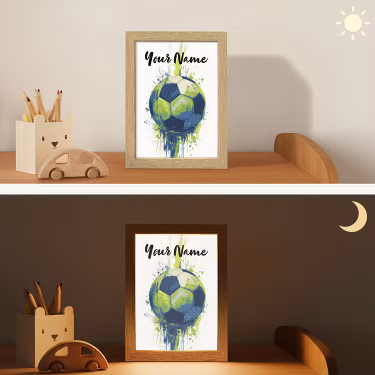 Illustratie - Abstract - Voetbal - Verfspatten Light Box met kabel (Kinderlampje) klein -sfeer3_kind