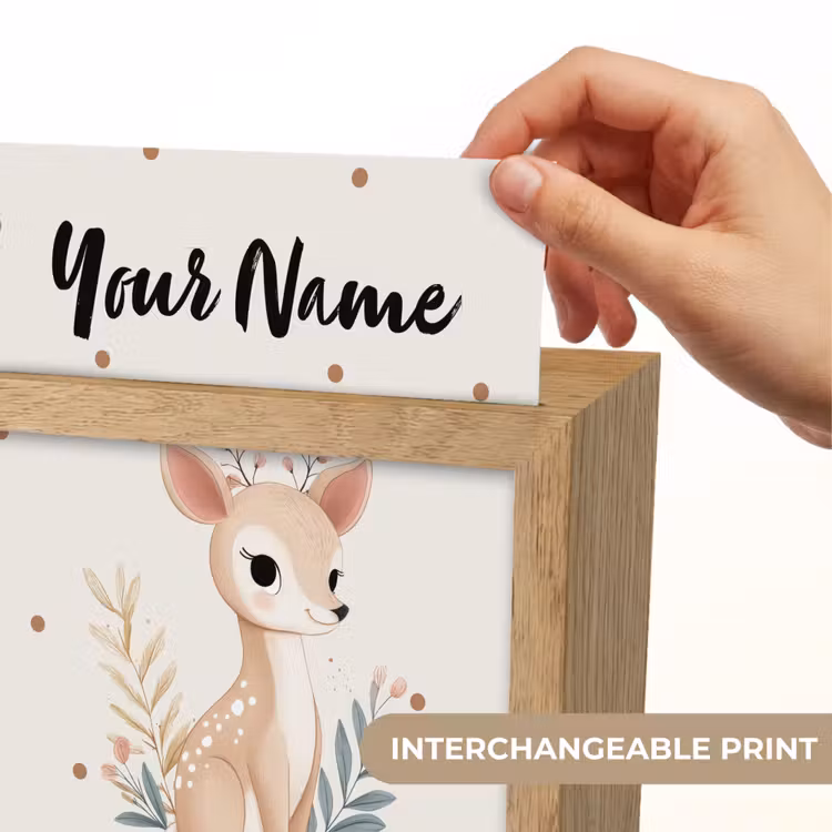 Illustratie - Stippen - Aquarel - Hertje Light Box met kabel (Kinderlampje) klein -USP_websiteprintEN