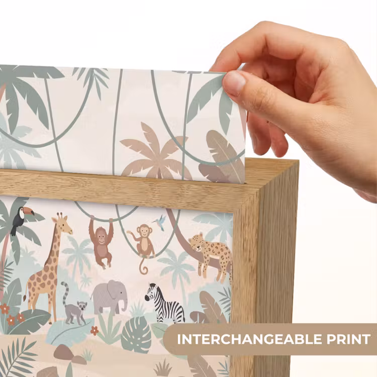 Jungle - Dieren - Groen Light Box met kabel (Kinderlampje) klein -USP_websiteprintEN