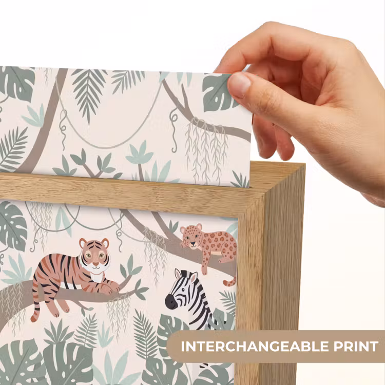 Jungle - Rustiek - Pastel Light Box met kabel (Kinderlampje) klein -USP_websiteprintEN