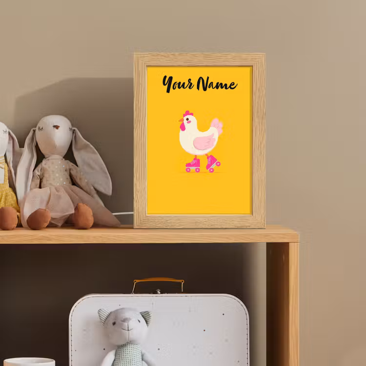 Kip - Rolschaatsen - Geel Light Box met kabel (Kinderlampje) klein -sfeer2_kind