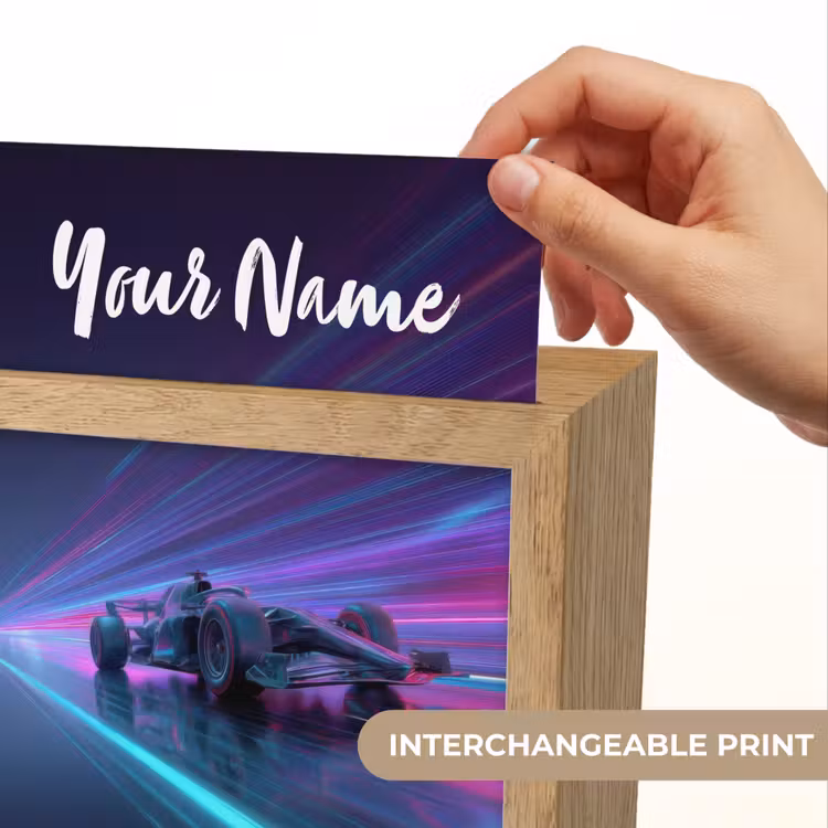 Lichtstralen - Neon - Racewagen - Paars Light Box met kabel (Kinderlampje) klein -USP_websiteprintEN
