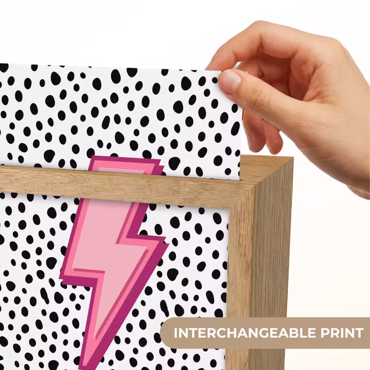 Bliksem - Roze - Stippen Light Box met kabel (Kinderlampje) klein -USP_websiteprintEN