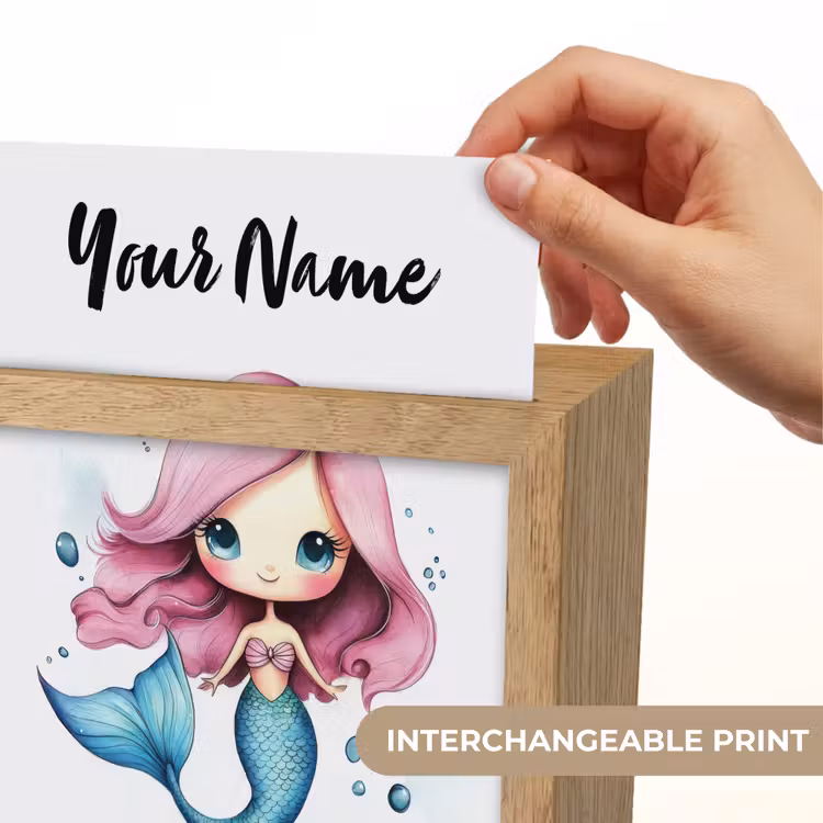 Zeemeermin - Roze Light Box met kabel (Kinderlampje) klein -USP_websiteprintEN