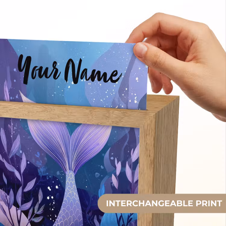 Zeemeerminnenstaart - Onderwaterplanten - Paars - Blauw Light Box met kabel (Kinderlampje) klein -USP_websiteprintEN