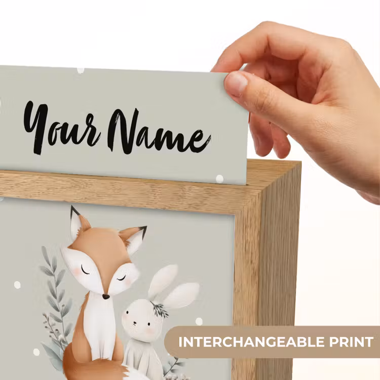 Minimalistisch - Dieren - Bladeren - Stippen Light Box met kabel (Kinderlampje) klein -USP_websiteprintEN