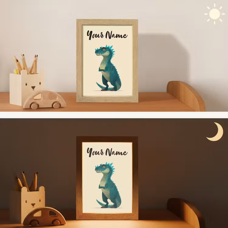 Minimalistisch - Stekels - Blauw Light Box met kabel (Kinderlampje) klein -sfeer3_kind
