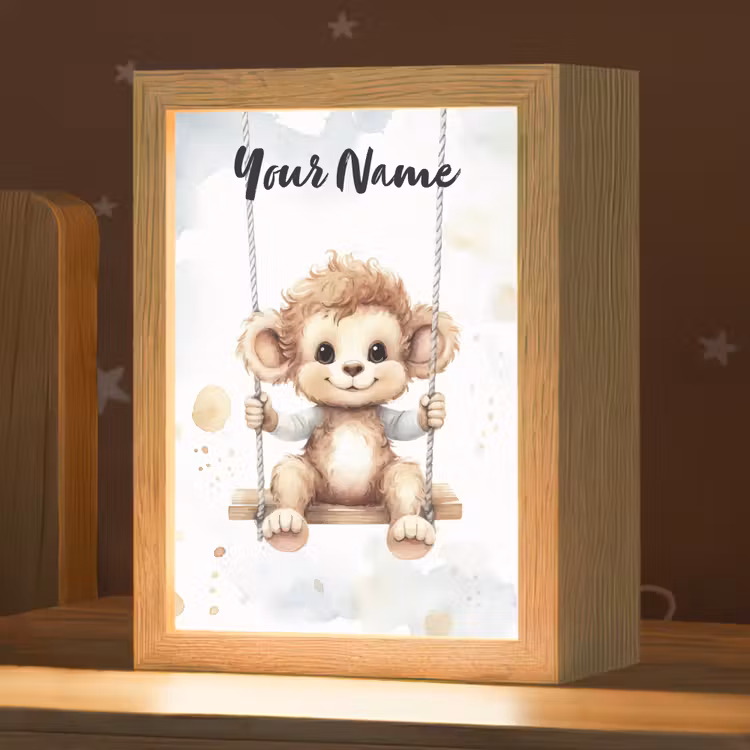 Aap - Dier - Kinderen Light Box met kabel (Kinderlampje) klein -zzz_3d_website