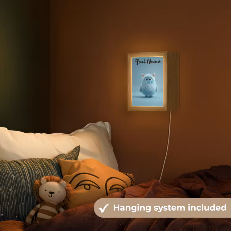 Monster - Blauw Light Box met kabel (Kinderlampje) klein -sfeer5_kind_EN