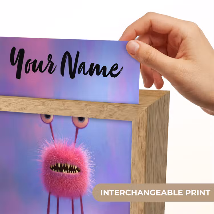 Monster - Roze - Paars Light Box met kabel (Kinderlampje) klein -USP_websiteprintEN