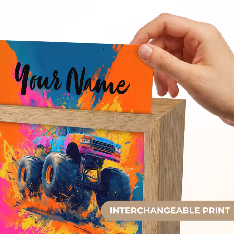Monstertruck - Abstract - Verfspatten - Kleurrijk Light Box met kabel (Kinderlampje) klein -USP_websiteprintEN