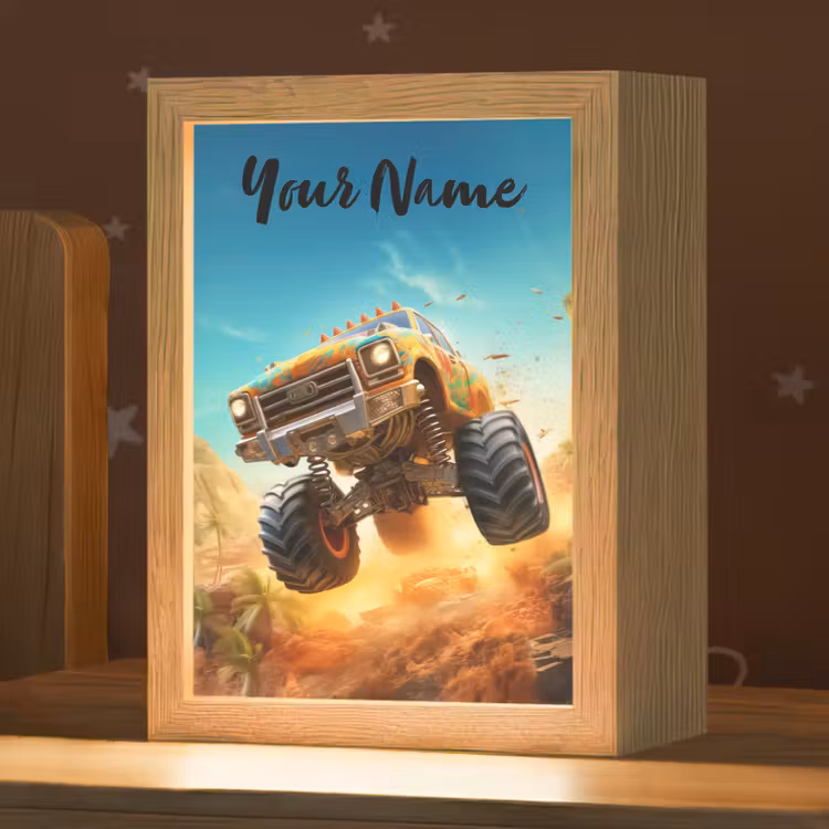 Monstertruck - Kind - Jongen - Auto Light Box met kabel (Kinderlampje) klein -zzz_3d_website