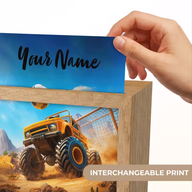 Monstertruck - Voetbal - Woestijn Light Box met kabel (Kinderlampje) klein -USP_websiteprintEN