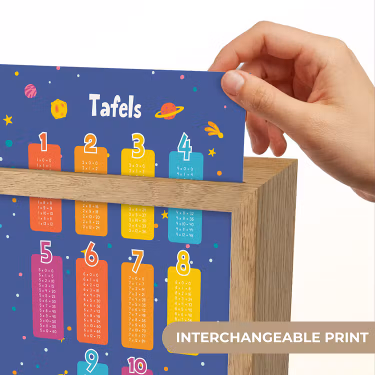 Tafels van vermenigvuldiging - Leren rekenen voor kinderen - Getallen oefenen - Ruimte Light Box met kabel (Kinderlampje) klein -USP_websiteprintEN