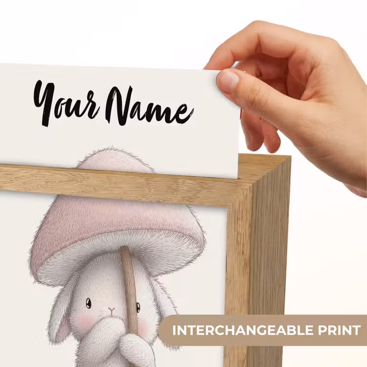 Paddenstoel - Konijn - Roze Light Box met kabel (Kinderlampje) klein -USP_websiteprintEN