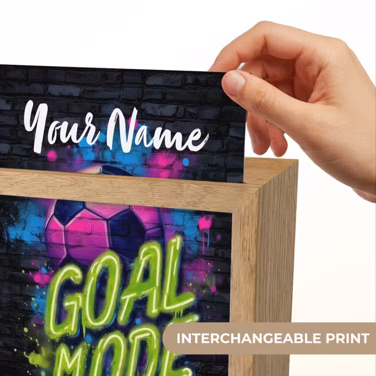 Neon - Graffiti - Voetbal - Kleurrijk Light Box met kabel (Kinderlampje) klein -USP_websiteprintEN