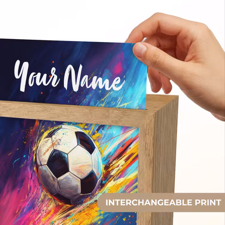 Neon - Voetbal - Kleurrijk Light Box met kabel (Kinderlampje) klein -USP_websiteprintEN