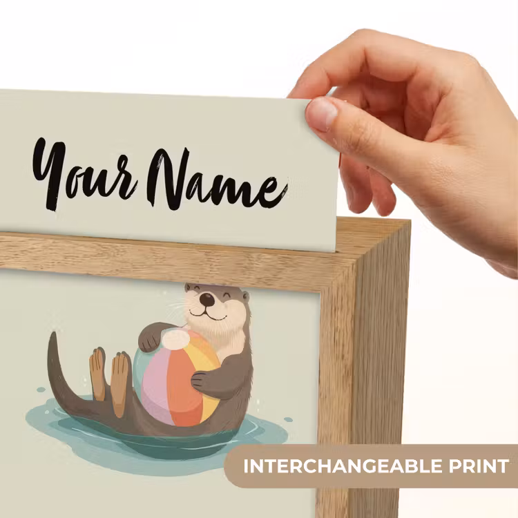 Otter - Strandbal - Kleurrijk Light Box met kabel (Kinderlampje) klein -USP_websiteprintEN