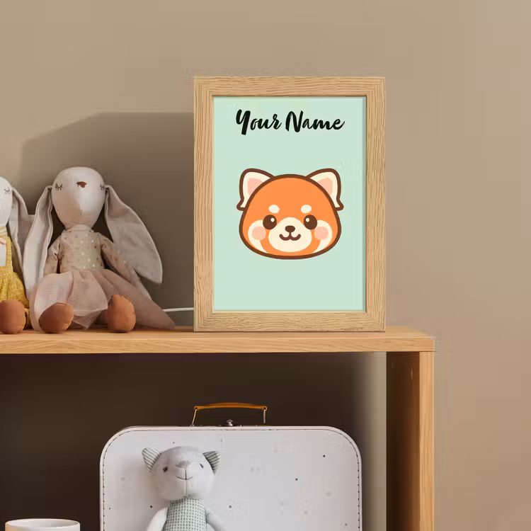 Panda - Groen - Cartoon Light Box met kabel (Kinderlampje) klein -sfeer2_kind