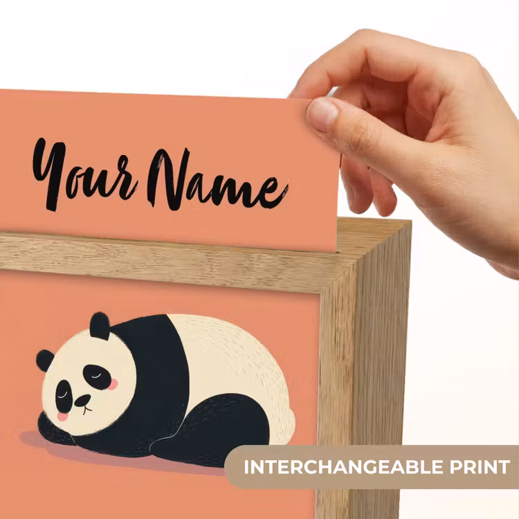 Panda - Slaap - Oranje Light Box met kabel (Kinderlampje) klein -USP_websiteprintEN