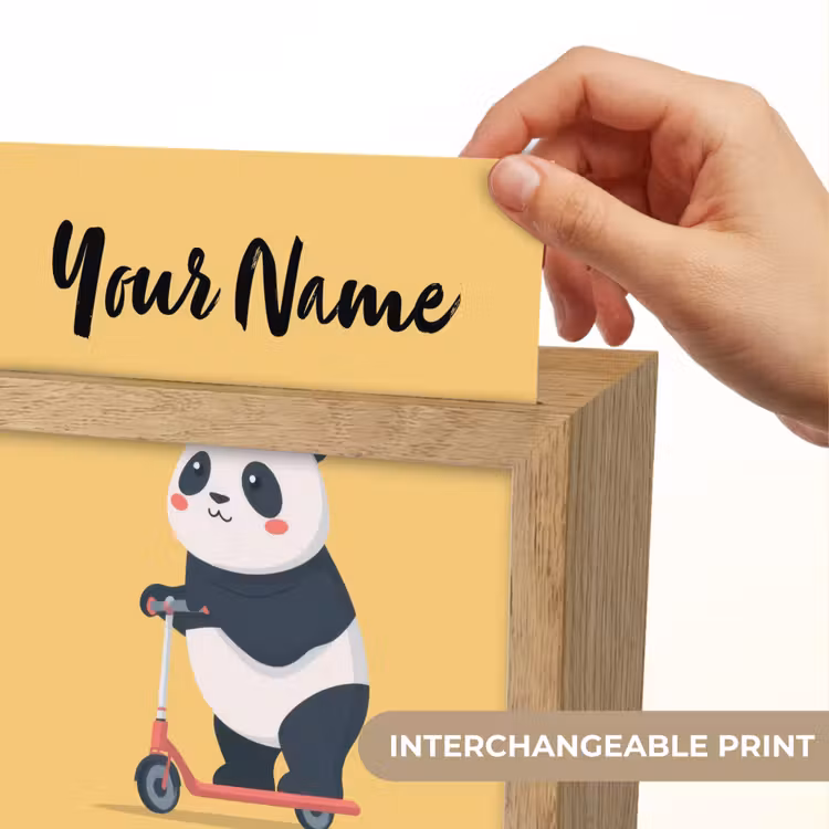 Panda - Step - Geel Light Box met kabel (Kinderlampje) klein -USP_websiteprintEN