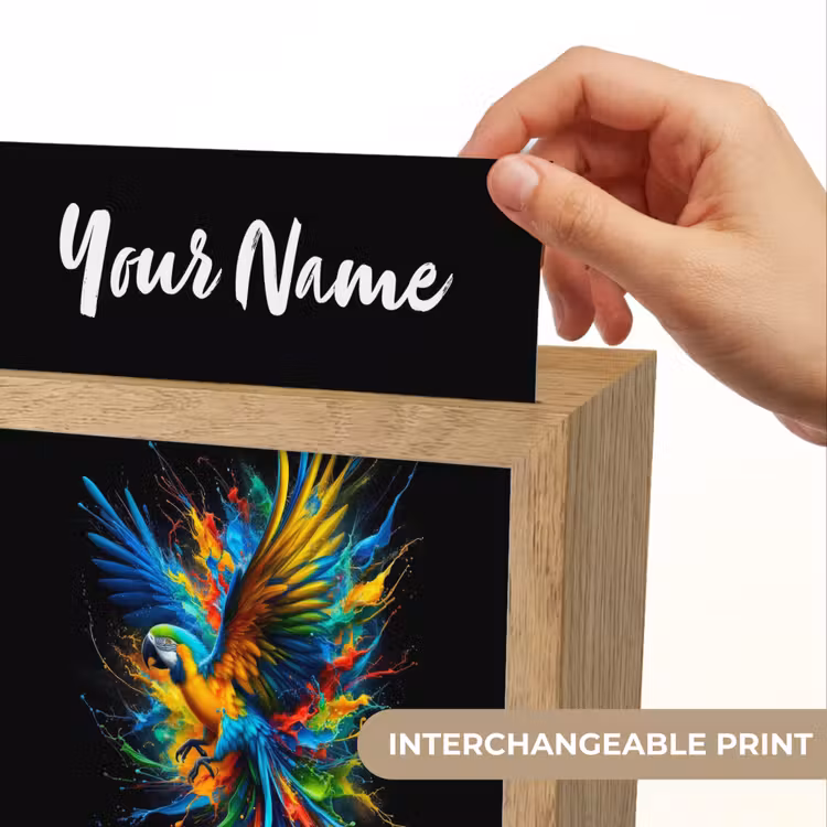 Papegaai - Vogel - Dier - Kleurrijk - Verf Light Box met kabel (Kinderlampje) klein -USP_websiteprintEN
