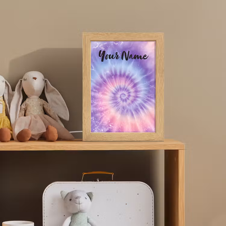 Pastel - Paars - Spiraal - Marmer Light Box met kabel (Kinderlampje) klein -sfeer2_kind