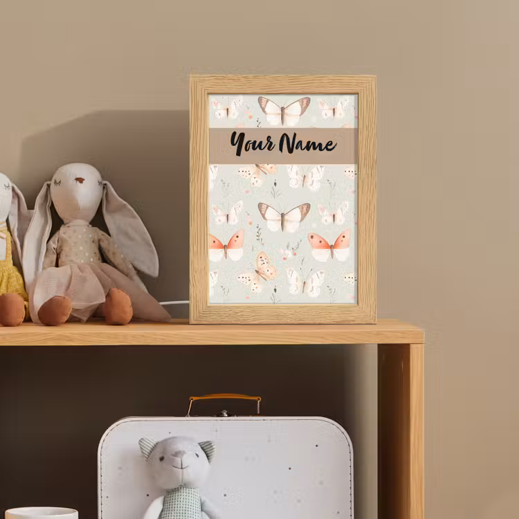 Patroon - Vlinders - Sierlijk - Bloemen Light Box met kabel (Kinderlampje) klein -sfeer2_kind