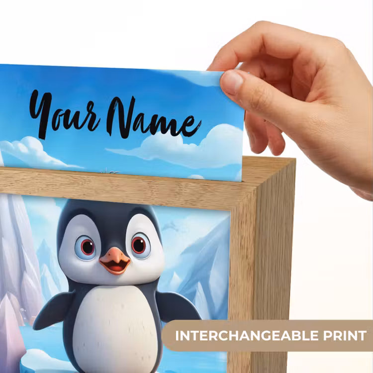 Pinguïn - Meisjes - Pooldieren - Kinderen Light Box met kabel (Kinderlampje) klein -USP_websiteprintEN
