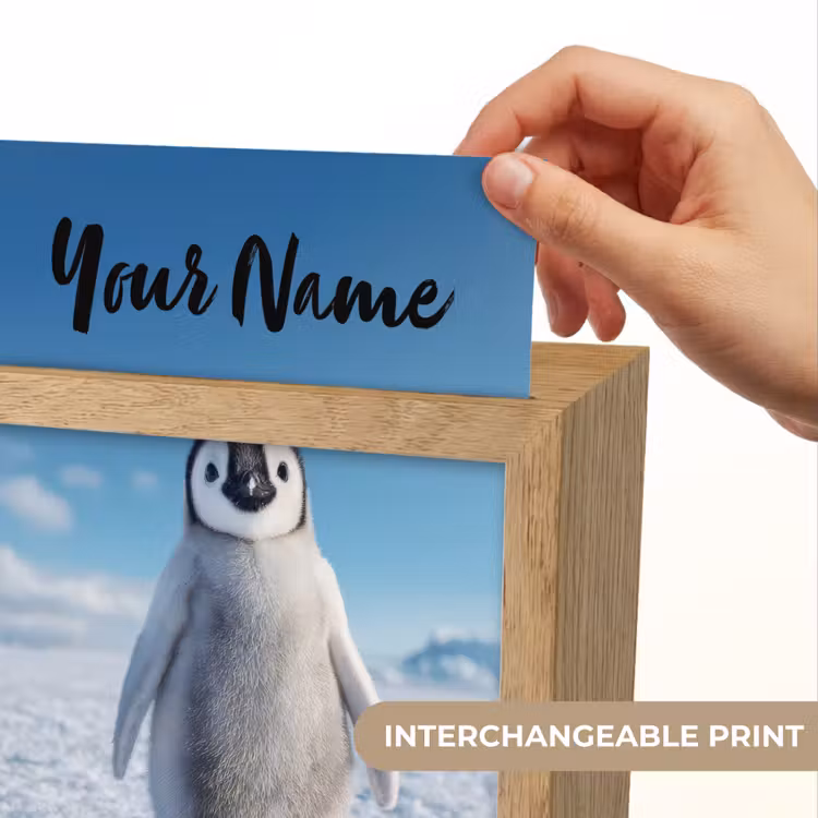 Pinguïn - Sneeuw - Landschap - Wit Light Box met kabel (Kinderlampje) klein -USP_websiteprintEN