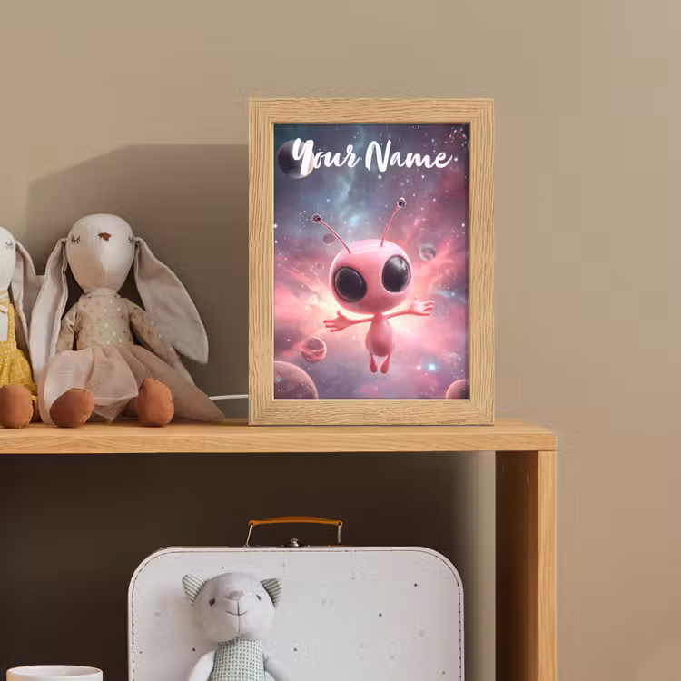 Roze - Alien - Planeten - Ruimte Light Box met kabel (Kinderlampje) klein -sfeer2_kind