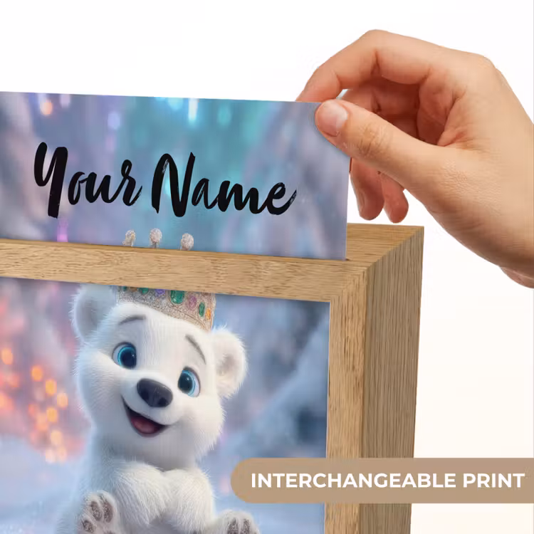 Ijsbeer - Kroon - Winter Light Box met kabel (Kinderlampje) klein -USP_websiteprintEN