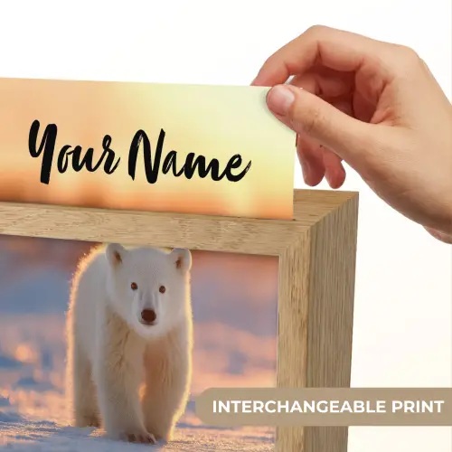 Ijsbeer - Sneeuw - Zonsopgang Light Box met kabel (Kinderlampje) klein -USP_websiteprintEN