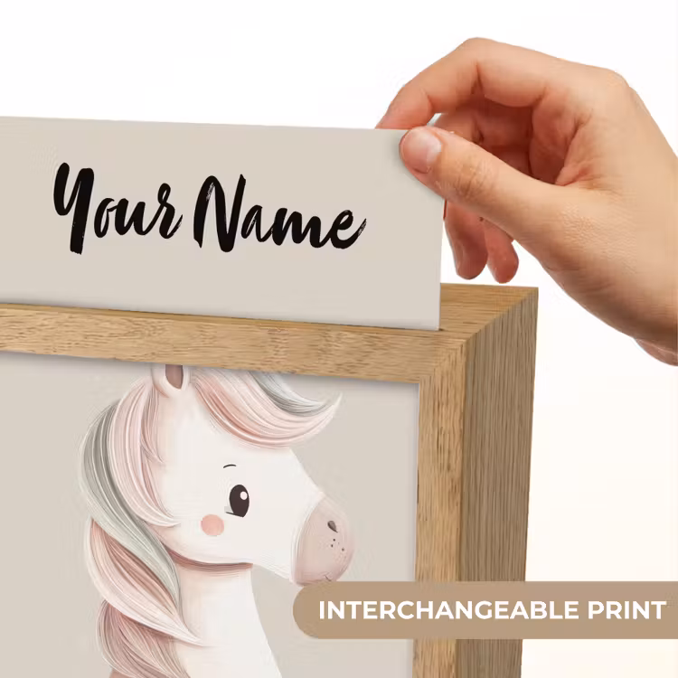 Pony - Beige - Manen - Pastel Light Box met kabel (Kinderlampje) klein -USP_websiteprintEN