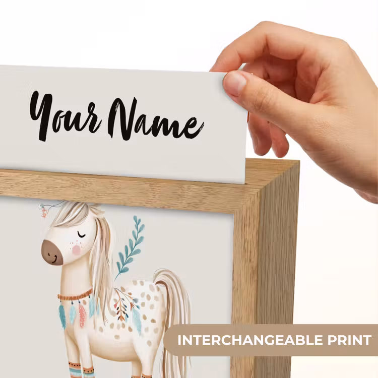 Pony - Lichtbruin - Vlekken - Veren Light Box met kabel (Kinderlampje) klein -USP_websiteprintEN