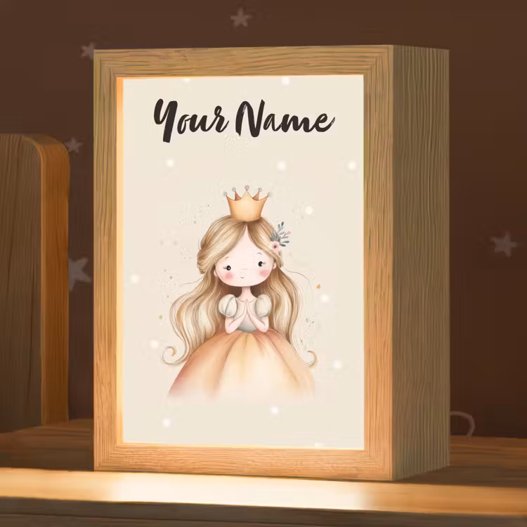 Prinses - Kroon - Bloem - Stippen Light Box met kabel (Kinderlampje) klein -zzz_3d_website