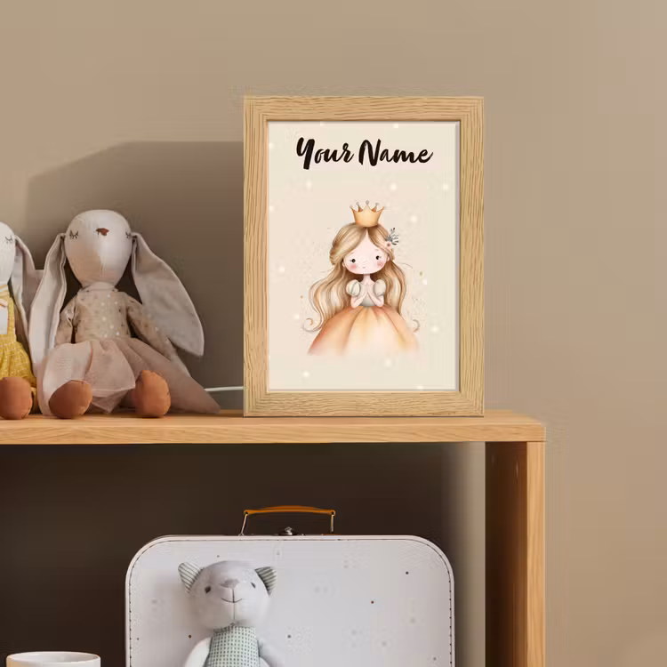 Prinses - Kroon - Bloem - Stippen Light Box met kabel (Kinderlampje) klein -sfeer2_kind