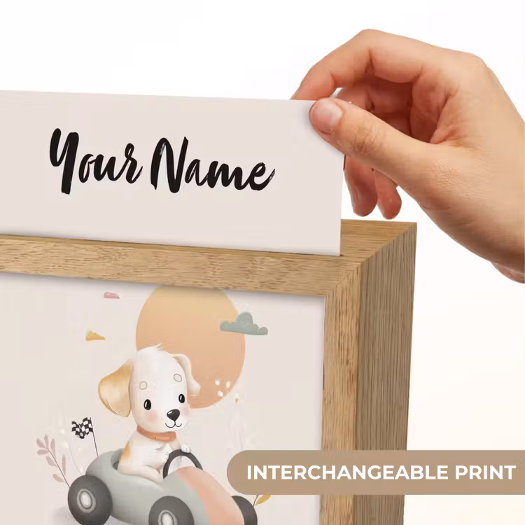 Puppy - Oranje - Raceauto Light Box met kabel (Kinderlampje) klein -USP_websiteprintEN