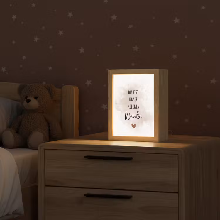 Quote - Wonder - Beige - Wit - Hart Light Box met kabel klein -sfeer1_kind