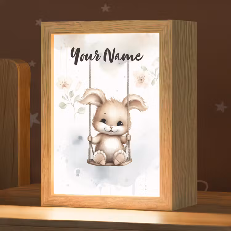 Konijn - Baby dier - Kinderen Light Box met kabel (Kinderlampje) klein -zzz_3d_website