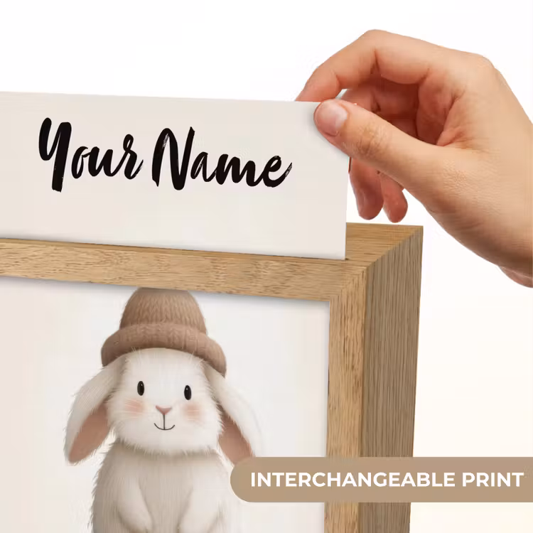 Konijn - Muts - Oren - Beige Light Box met kabel (Kinderlampje) klein -USP_websiteprintEN