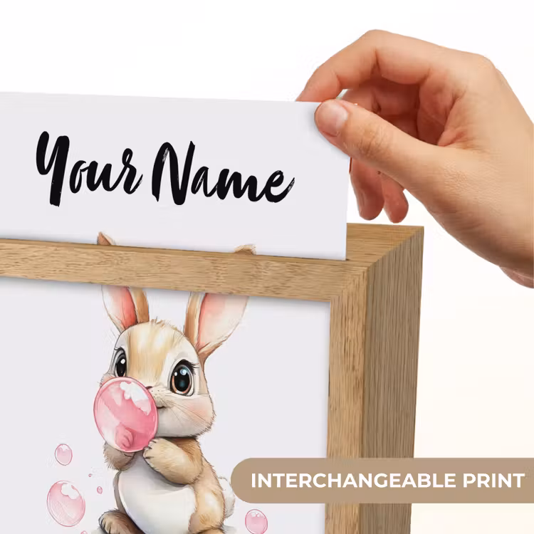 Konijn - Roze - Bellen Light Box met kabel (Kinderlampje) klein -USP_websiteprintEN