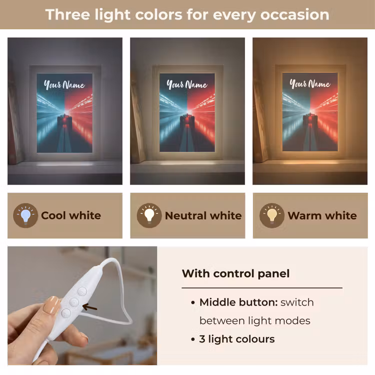 Raceauto - Verlichting - Neon - Rood Light Box met kabel (Kinderlampje) klein -USP_lichtkleurEN