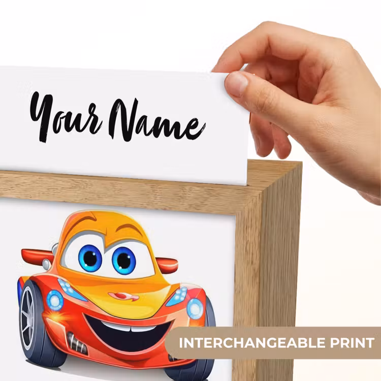 Raceauto - Oranje - Jongens - Kinderen - Auto Light Box met kabel (Kinderlampje) klein -USP_websiteprintEN
