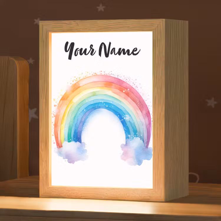 Regenboog - Kinderen - Meisje Light Box met kabel (Kinderlampje) klein -zzz_3d_website