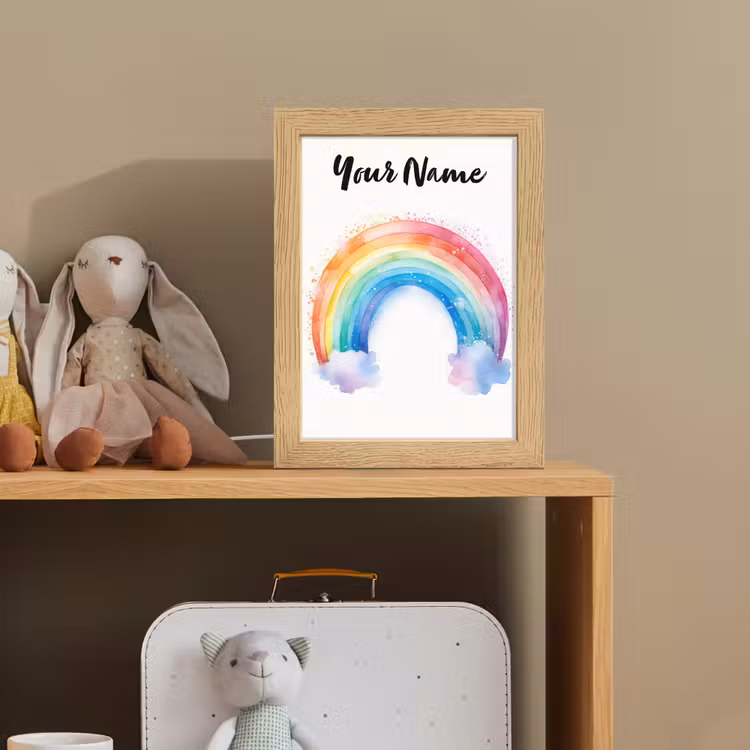 Regenboog - Kinderen - Meisje Light Box met kabel (Kinderlampje) klein -sfeer2_kind